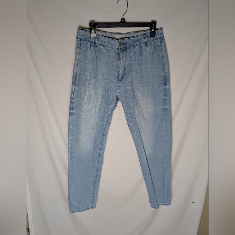 Nöak‎ Light Wash Cropped Denim Jeans With Pockets Size 32 Waist